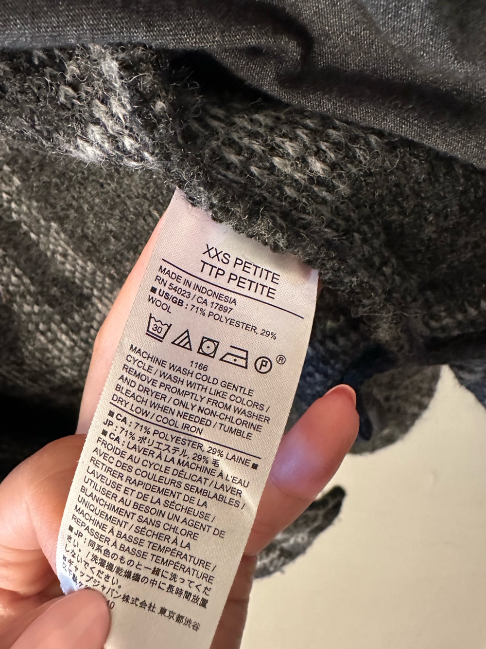 NWT Banana Republic plaid wool blend fall oversized shacket xxs petite - Picture 6 of 6